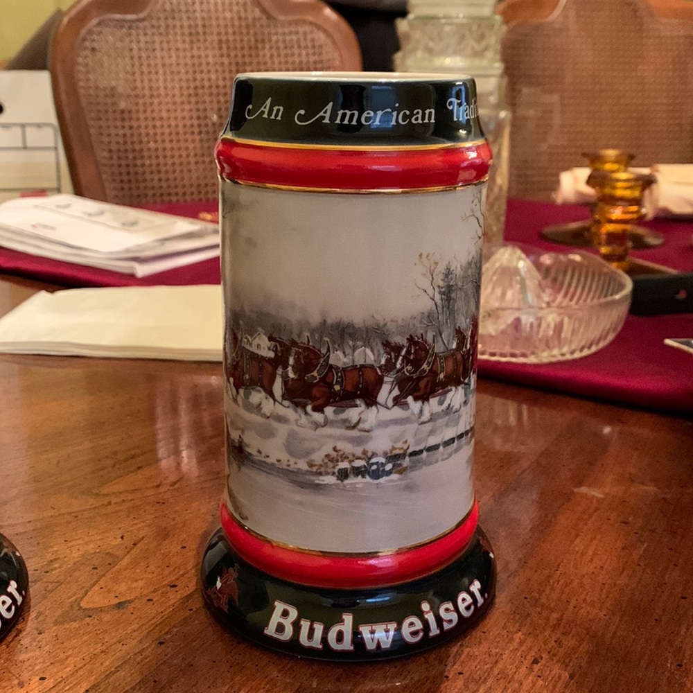 Handcrafted Budweiser Beer Stein